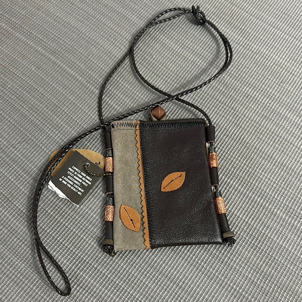 Leather Mini Pouch Random Voice New Crossbody Mini 5 1/2”long By 4” Wide